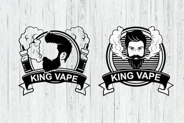 Retro Vape Store Logo Design Emblem