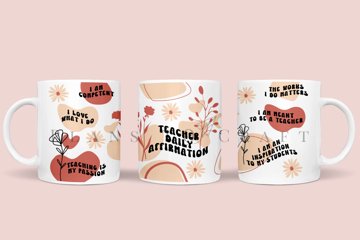 teacher daily affirmation template for 11oz 15oz mug wrap