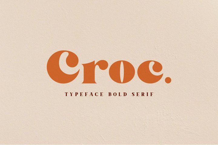 Croc. Typeface Bold Serif