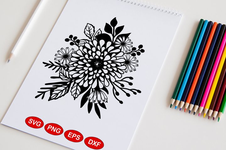 Flowers SVG DXF PNG EPS Files (778192) | Cut Files | Design Bundles