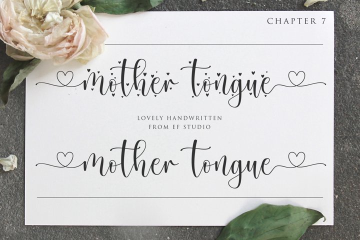 Mother Tongue - 2 Styles Font