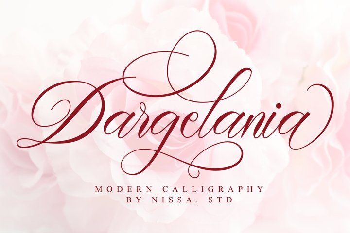 Dargelania - Romantic Calligraphy Font