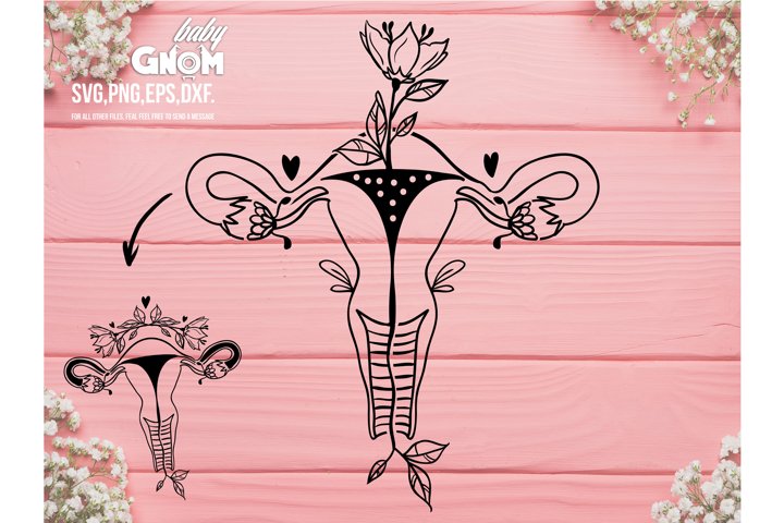 Floral Uterus SVG Bundle, Uterus with flowers, Flower, Uteru (884103