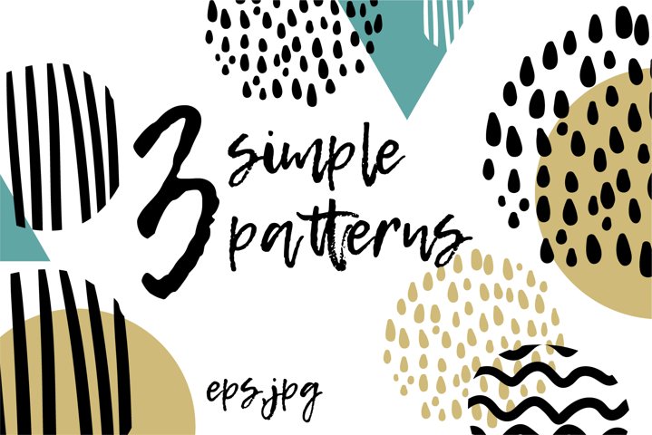 3 simple patterns (271709) | Patterns | Design Bundles