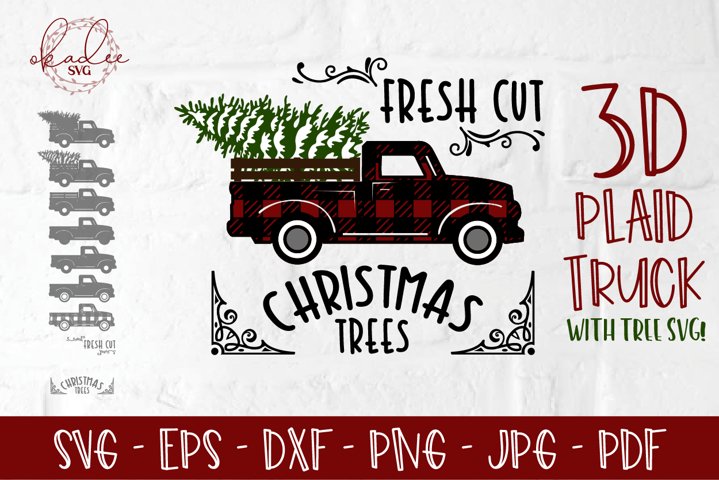 3D Christmas Truck | Layered SVG | Christmas Tree Cut File ...