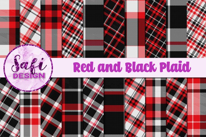 Red and Black Plaid Backgrounds (414348) | Backgrounds | Design Bundles