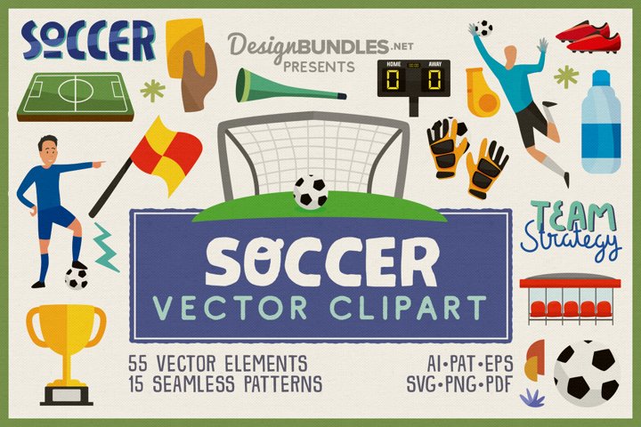 Soccer Vector Clipart Pack