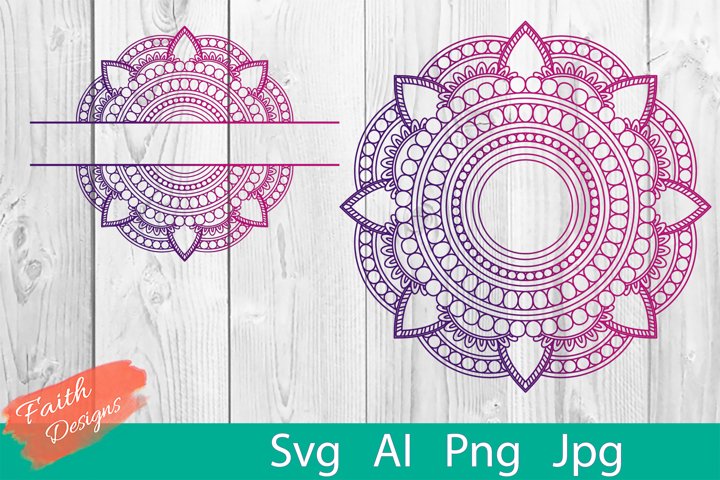 Download Mandala & Split Mandala No. 20 (603097) | Cut Files | Design Bundles