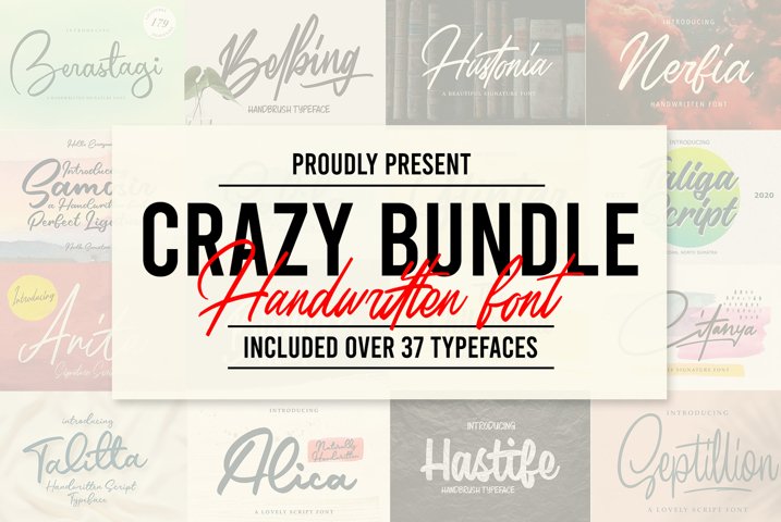 CRAZY BUNDLE - Handwritten Font
