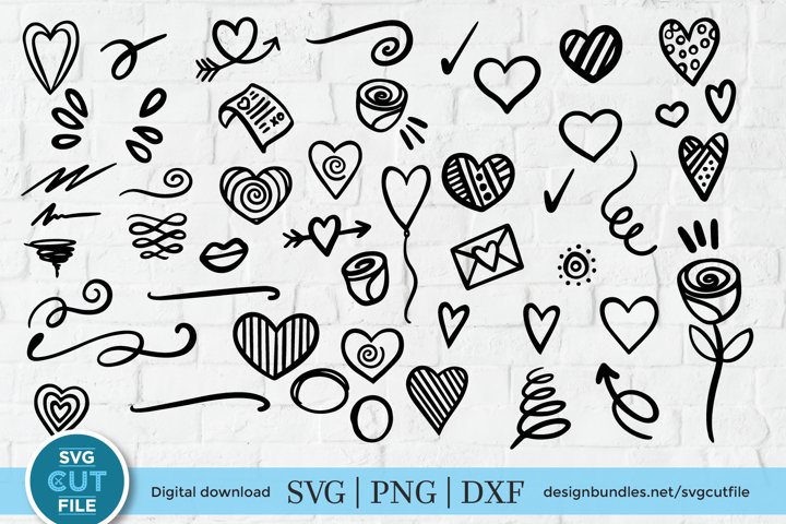 Download Flourish Svg Swoosh Svg A Valentines Day Hearts Svg File 1184158 Cut Files Design Bundles