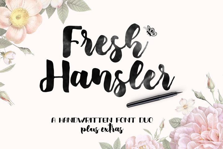 Fresh Hansler - Font Duo plus Extras