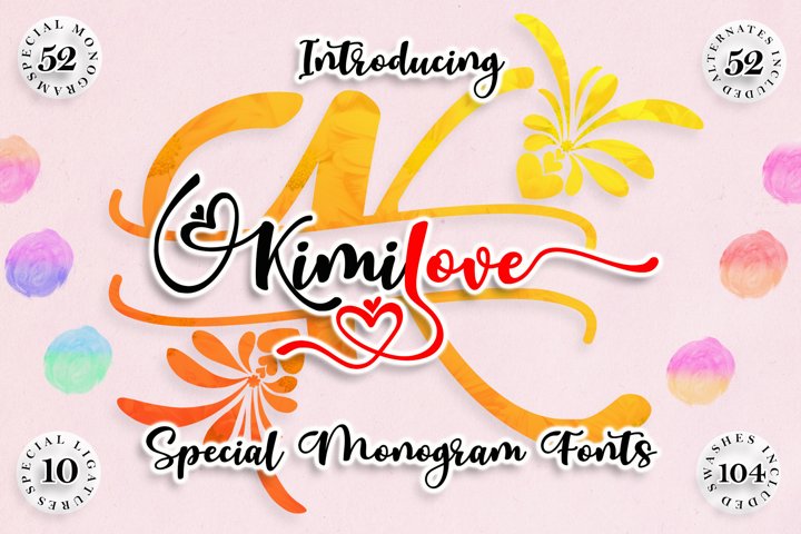 Kimilove // Monogram Script Font
