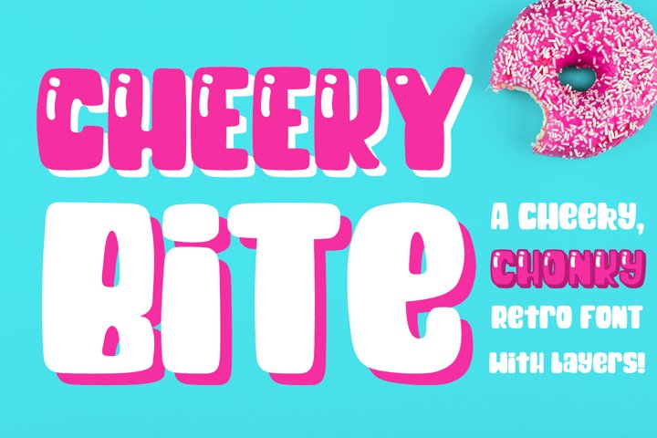 Cheeky Bite - a chunky retro font