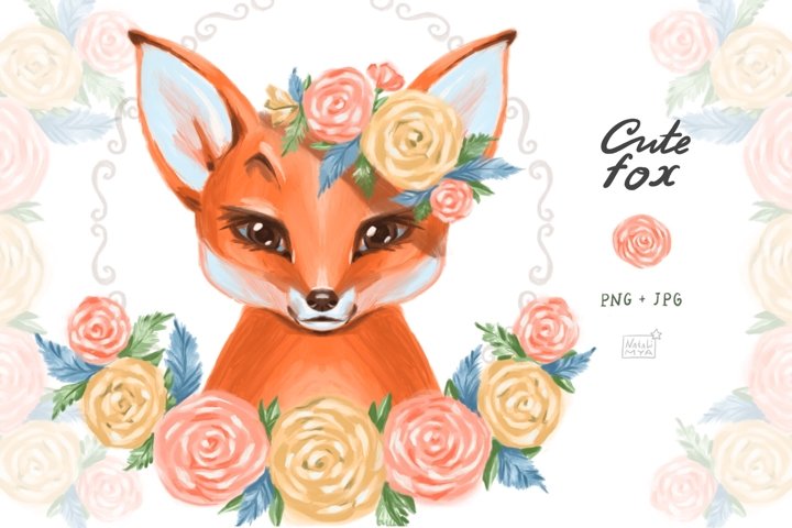 Cute fox cliparts (512938) | Illustrations | Design Bundles