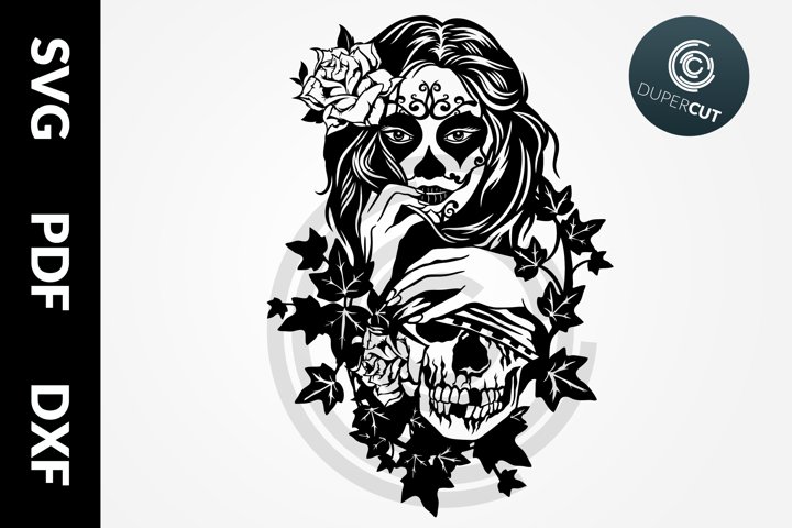 Download Female:bxpu3Uicitu= Sugar Skull Svg - Layered SVG Cut File