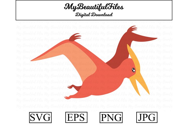 pteranodon SVG - Cute dinosaurs SVG, EPS, PNG and JPG (844004