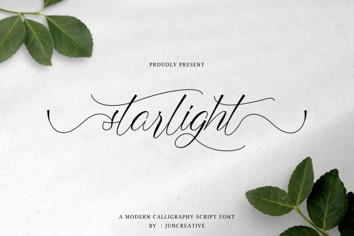 starlight a modern calligraphy script