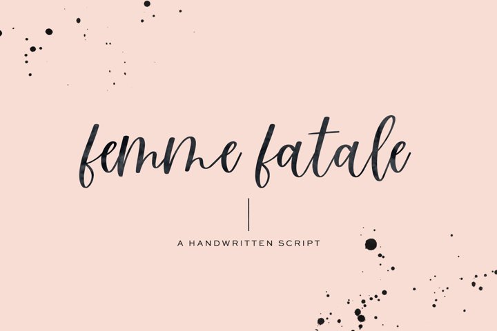 Femme Fatale Modern Calligraphy Font