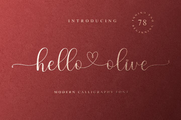 hello olive - a lovely script font