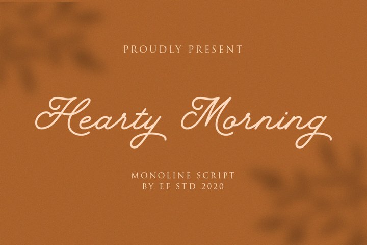 Hearty Morning - New Monoline Script