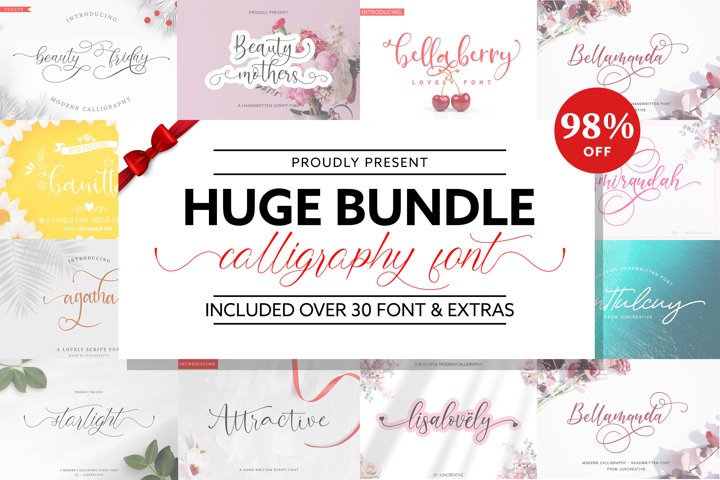 HUGE BUNDLE - Calligraphy Font