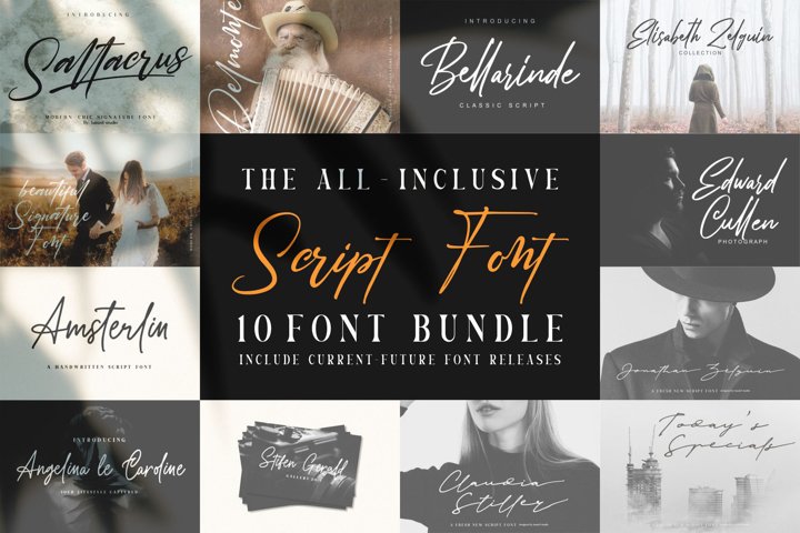 Handwritten-Script Font Bundle