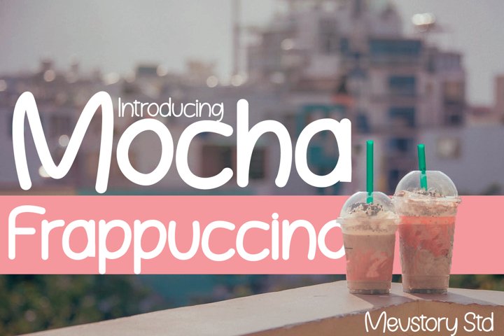 Шрифт - Мокко Фраппучино 1 Mocha Frappuccino Font example