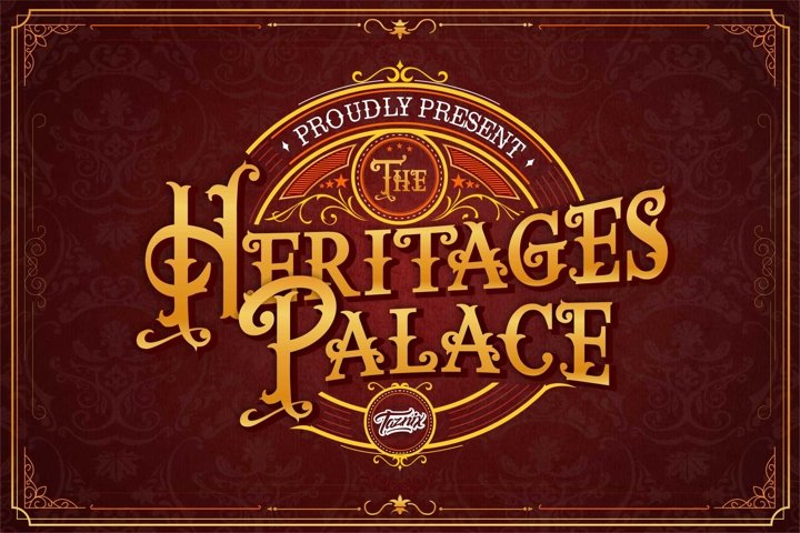 The heritages Palace Vintage Typeface