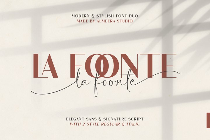 La Foonte | Sans Script Font Duo
