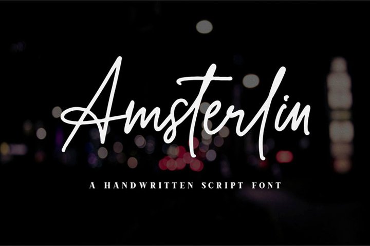Amsterlin//Handwritten Script Font