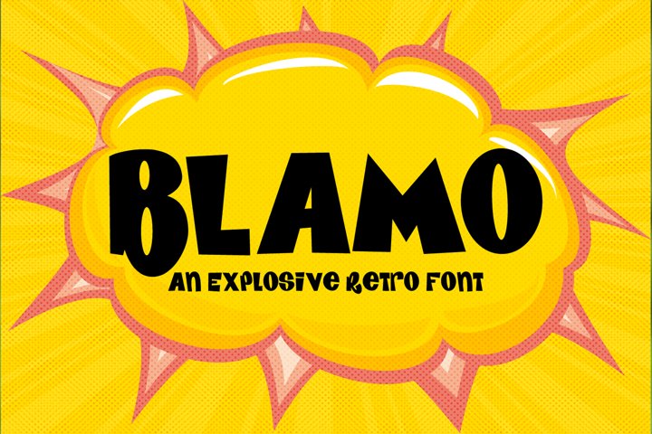 BLAMO - an explosive cartoon style font