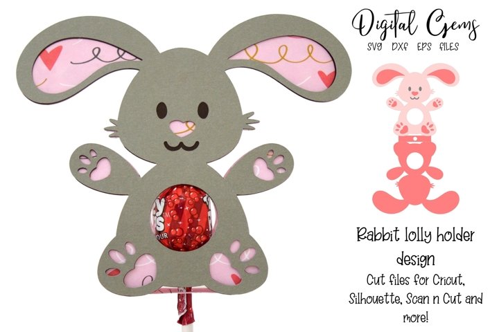 Easter Bunny Lollipop Svg 327 Best Quality File