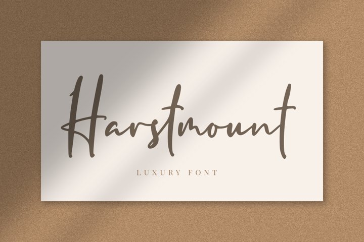 Harstmount // Luxury Signature Font