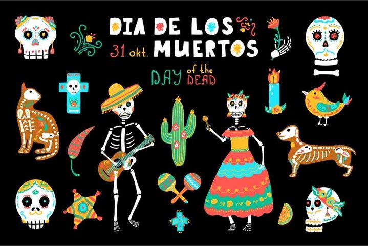 Day of the Dead clipart - Mexican Holiday Dia de los Muertos (846697