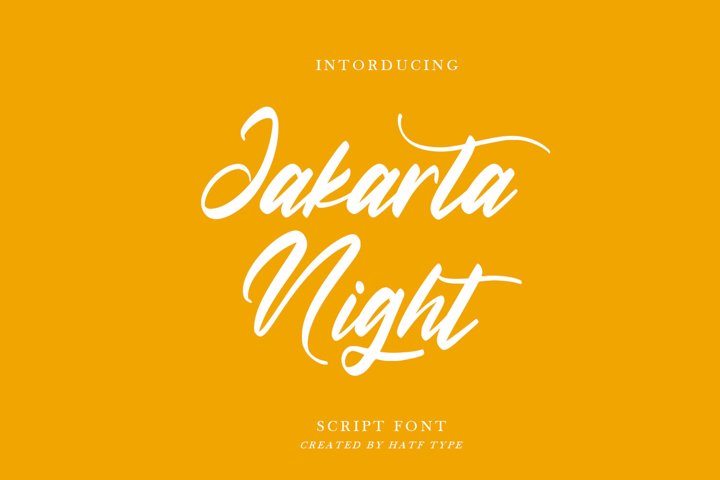 Jakarta Night - Script Font