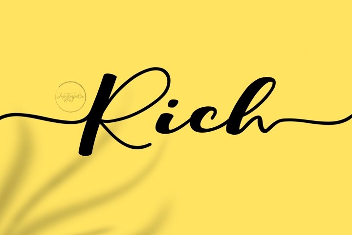 Rich // Script Typeface
