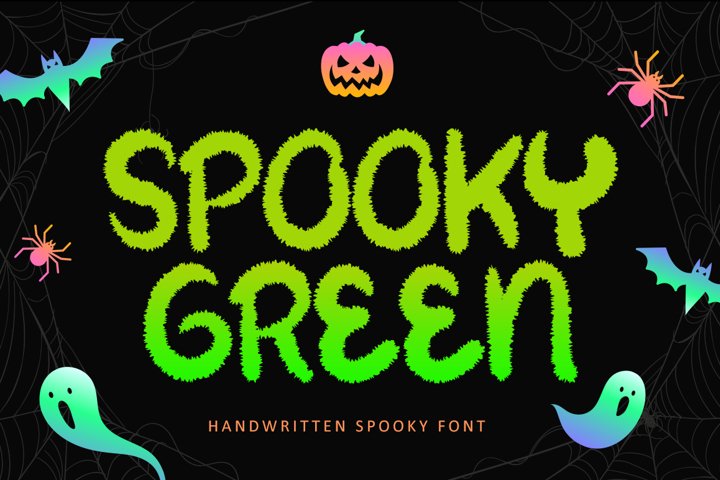 Spooky Green - Handwritten Halloween Font