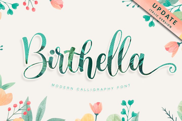 Birthella || Modern Calligraphy