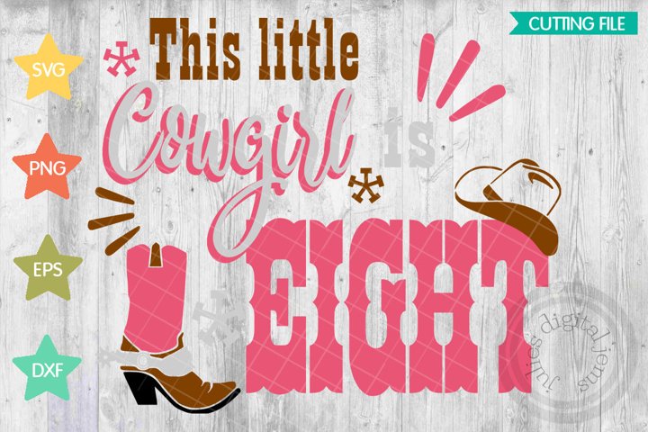 Download Cowgirl Birthday shirt SVG, Cowgirl birthday, 8th Birthday ...