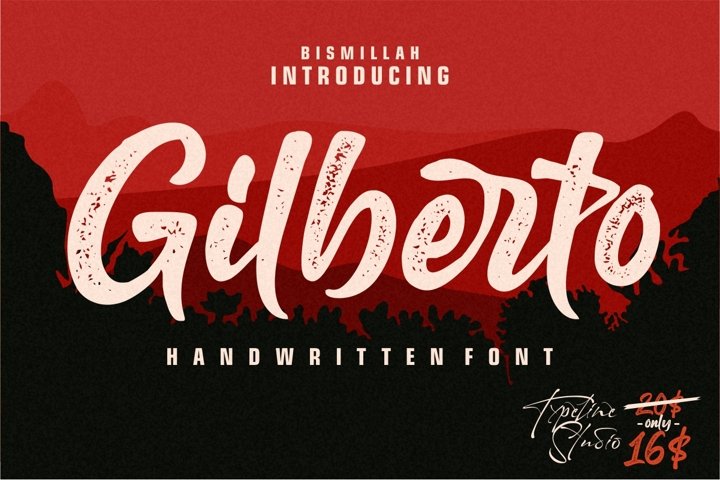 Gilberto letterpress script font