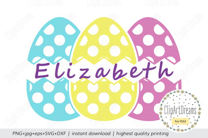 Download Split Eggs Svg Easter Eggs Polka Dot Easter Egg Monogram 515171 Monograms Design Bundles