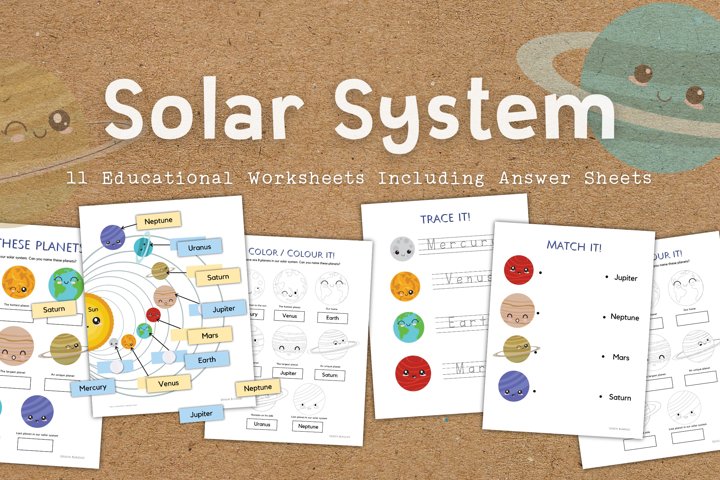 Solar System and Planets Educational Worksheets