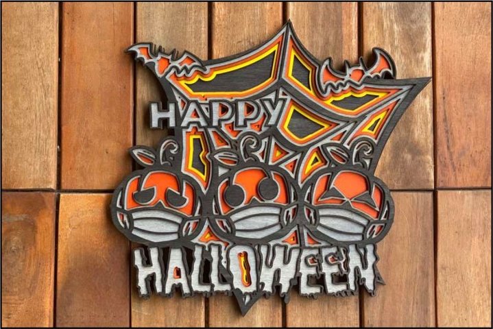 Happy Halloween (907389) | Laser Engraving | Design Bundles