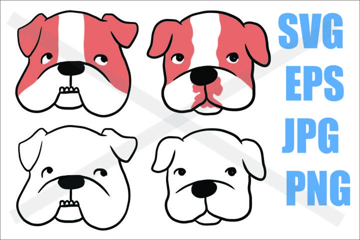 Bulldog head - PNG SVG EPS PNG (413629) | Illustrations | Design Bundles