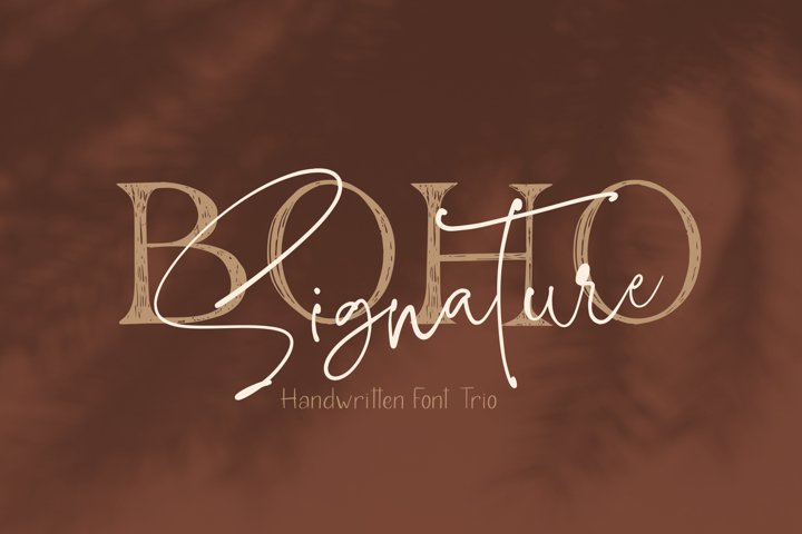Boho Signature Handwritten Font Trio