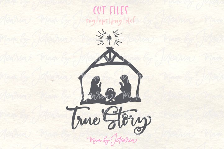 Nativity Svg True Story (141605)  SVGs  Design Bundles