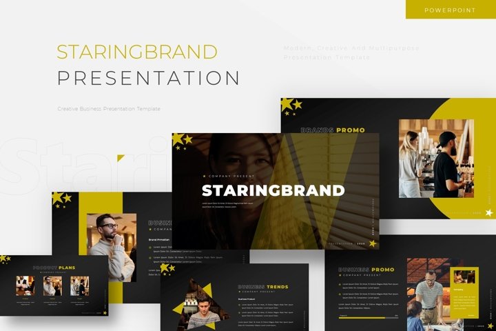 staringbrand powerpoint template custom powerpoint background