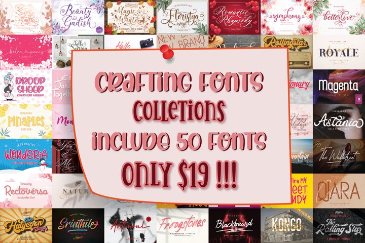 CRAFTING FONT COLLECTIONS - BUNDLE