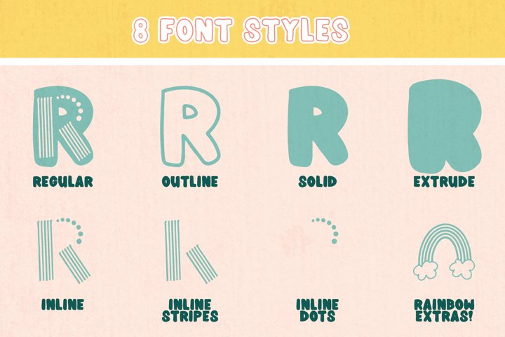 Шрифт - Радуга 2 Rainboho | A Layered Abstract Font Family - Free Font Of The Week Design0