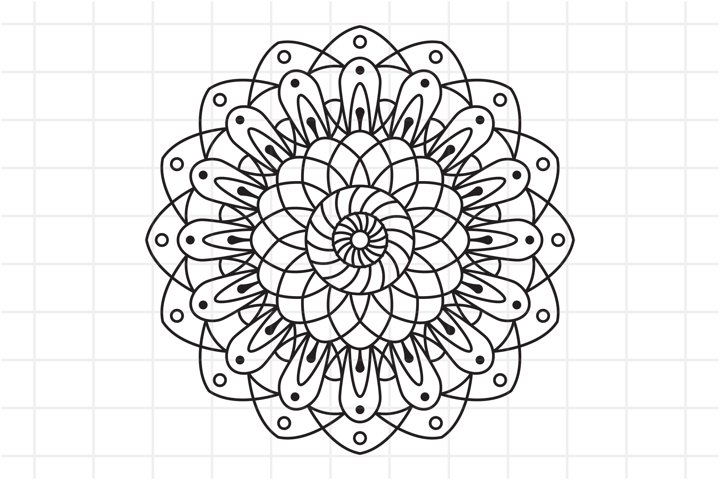 Mandala SVG, EPS, PNG. Geometric Mandala cut file. (711949) | Cut Files